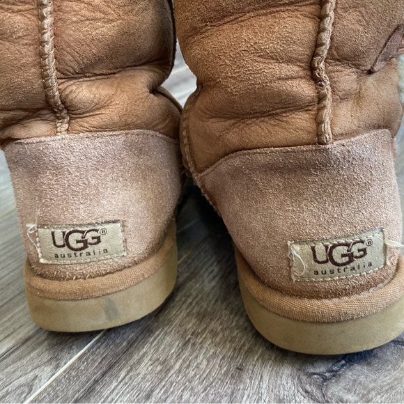 UGG tall tan classic “Eva” leather/ sheepskin lined boots - Picture 5 of 11